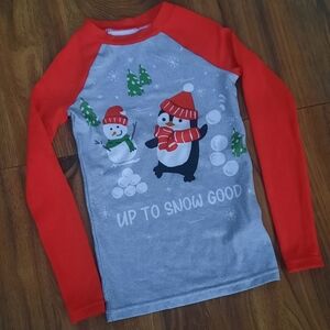 🍀3/15 Christmas Boy's Long Sleeve Pajama Shirt